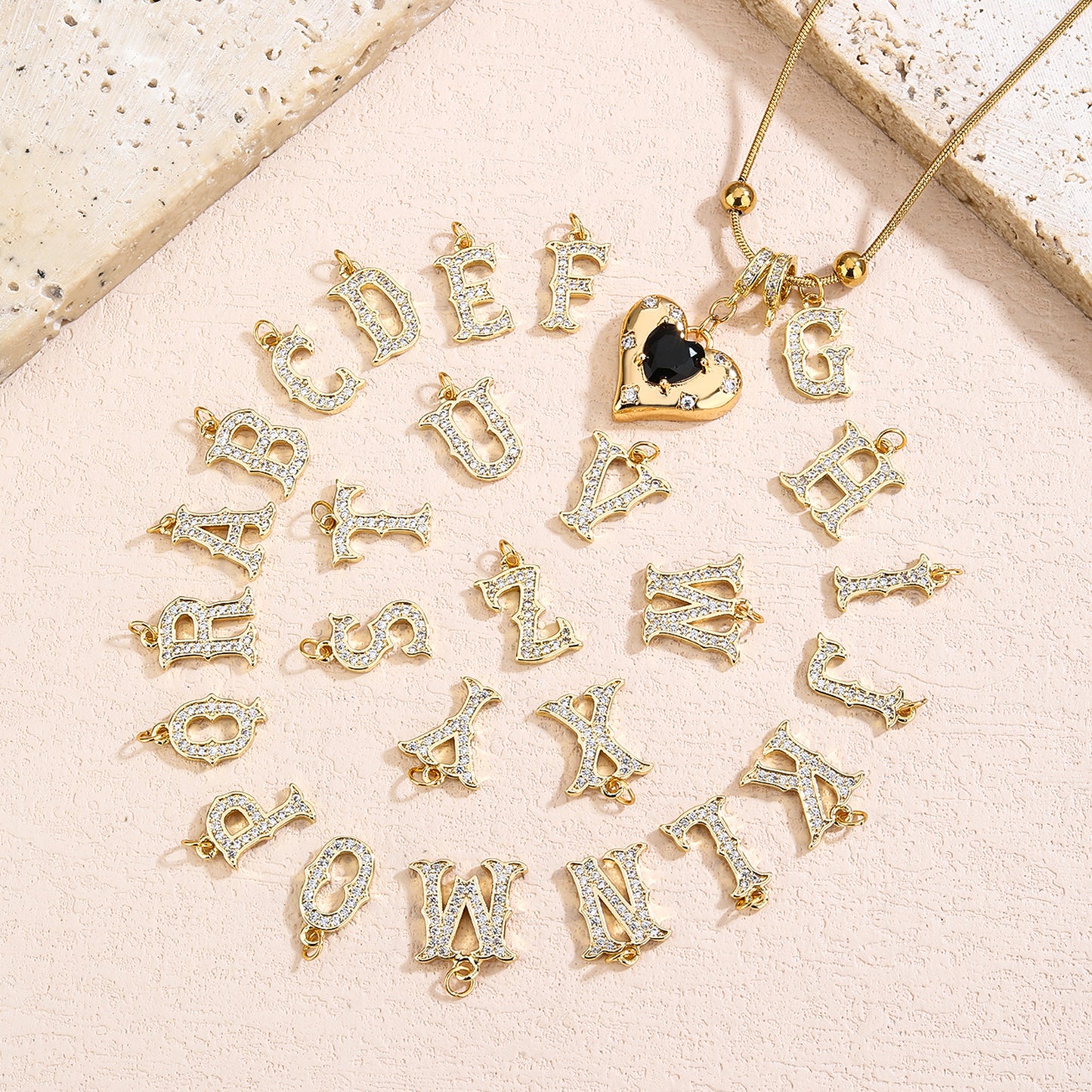 Gold Necklace for Women - Customized Name Pendant - Non-Tarnish Initial Jewelry - Trendy Letter Necklace - Gifts for Her - Love Necklace - YUZENG-jewelrystore.com