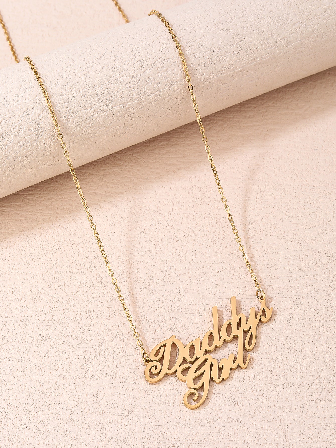Fashion Stainless Steel Holiday Slogan Father's Day Pendant Necklace - YUZENG-jewelrystore.com