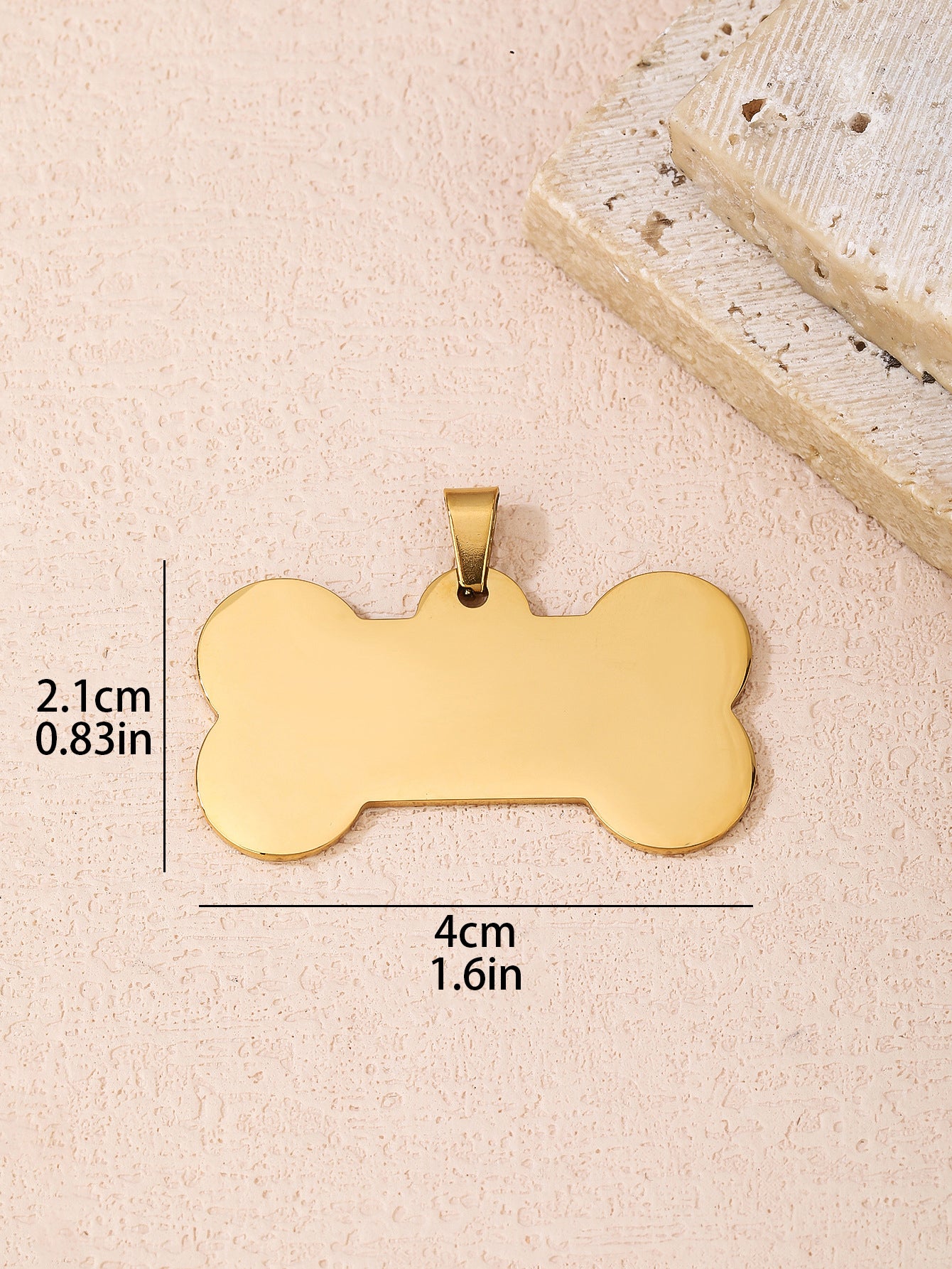Fashion Stainless Steel Dog Bone Tag Pendant Necklace - YUZENG-jewelrystore.com