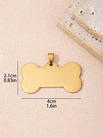 Fashion Stainless Steel Dog Bone Tag Pendant Necklace - YUZENG-jewelrystore.com