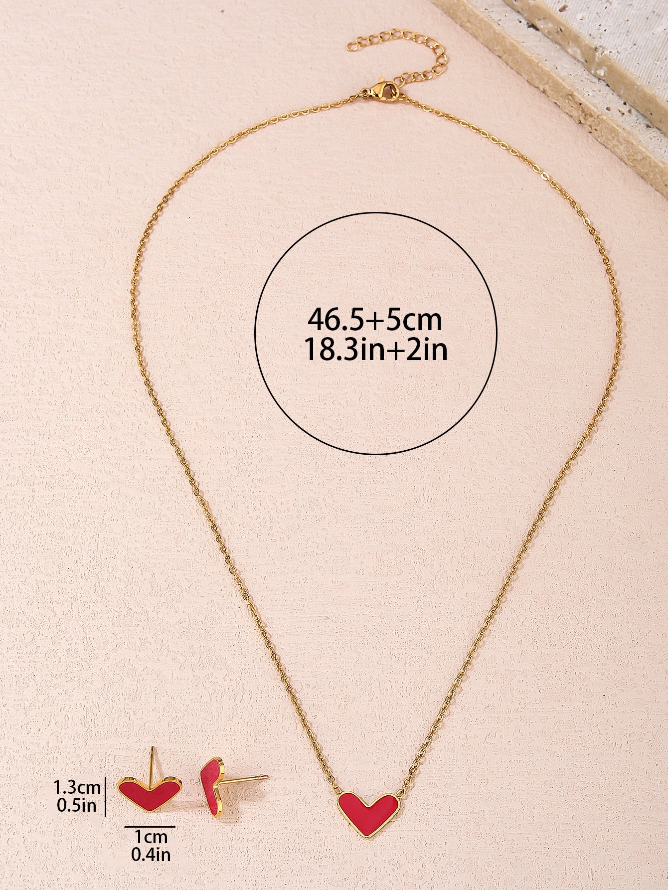 Fashion Stainless Steel Holiday Valentine's Day Gift Love Necklace Earrings - YUZENG-jewelrystore.com