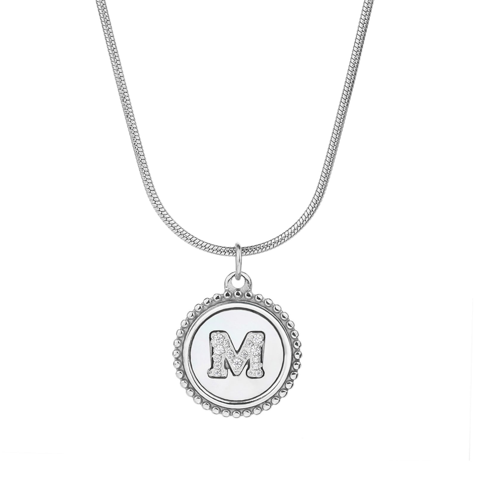 Personalized Gold Necklace for Women - Non-Tarnish Stainless Steel Initial Pendant Necklace Mother-of-Pearl and Zirconia Inlay - Custom Name Jewelry for Her - YUZENG-jewelrystore.com