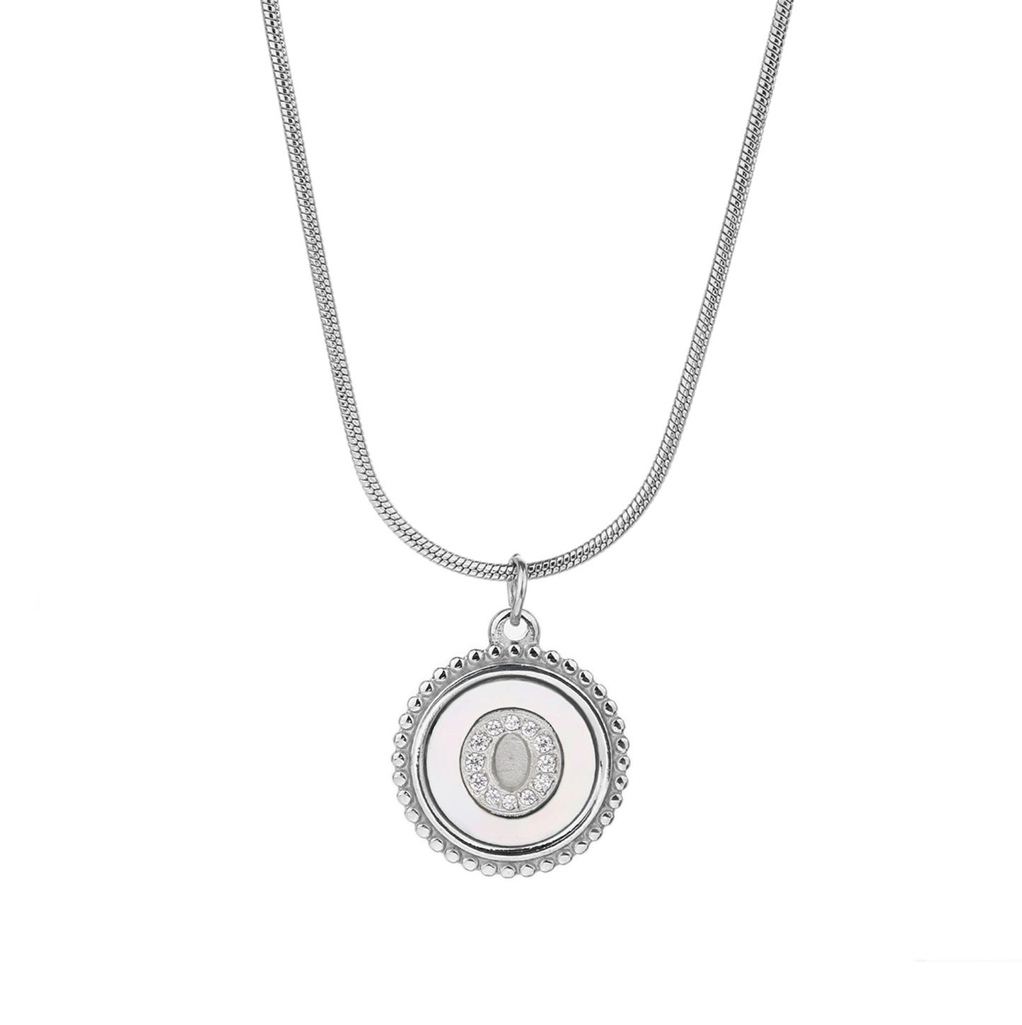 Personalized Gold Necklace for Women - Non-Tarnish Stainless Steel Initial Pendant Necklace Mother-of-Pearl and Zirconia Inlay - Custom Name Jewelry for Her - YUZENG-jewelrystore.com