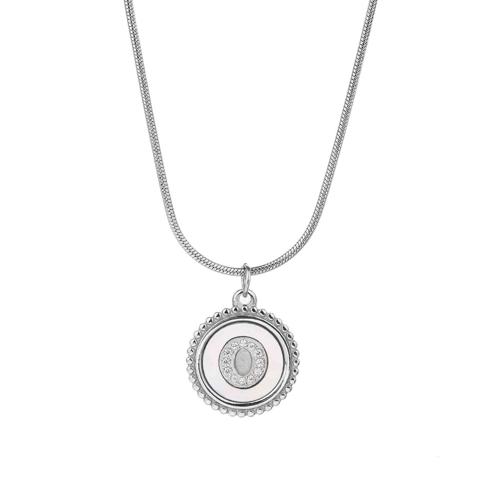Personalized Gold Necklace for Women - Non-Tarnish Stainless Steel Initial Pendant Necklace Mother-of-Pearl and Zirconia Inlay - Custom Name Jewelry for Her - YUZENG-jewelrystore.com