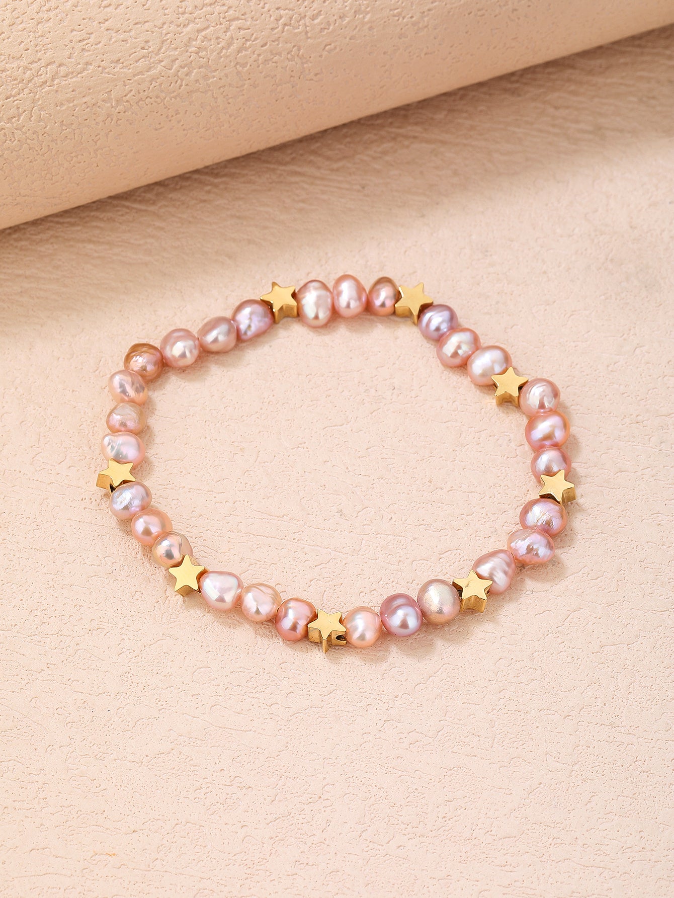 Adjustable Elastic Pink Freshwater Pearl Star Element Bracelet - Personalized, Fashionable, and Versatile Summer Style - Perfect for Everyday Looks! - YUZENG-jewelrystore.com