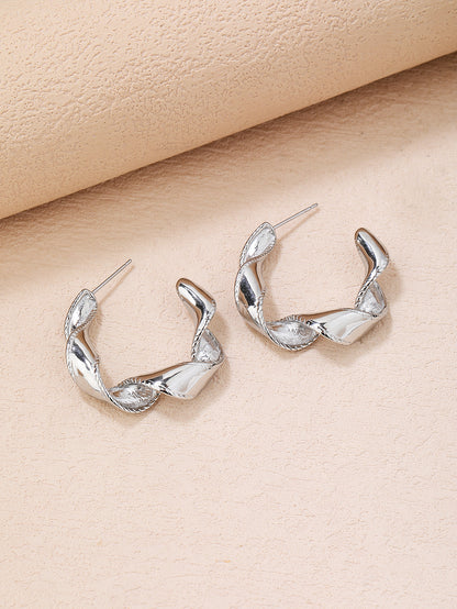 Stainless Steel Twist Earrings for Women - YUZENG-jewelrystore.com