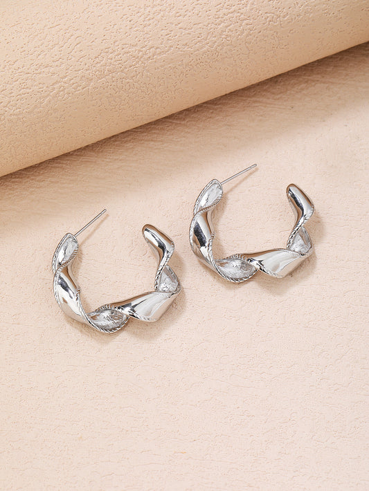 Stainless Steel Twist Earrings for Women - YUZENG-jewelrystore.com