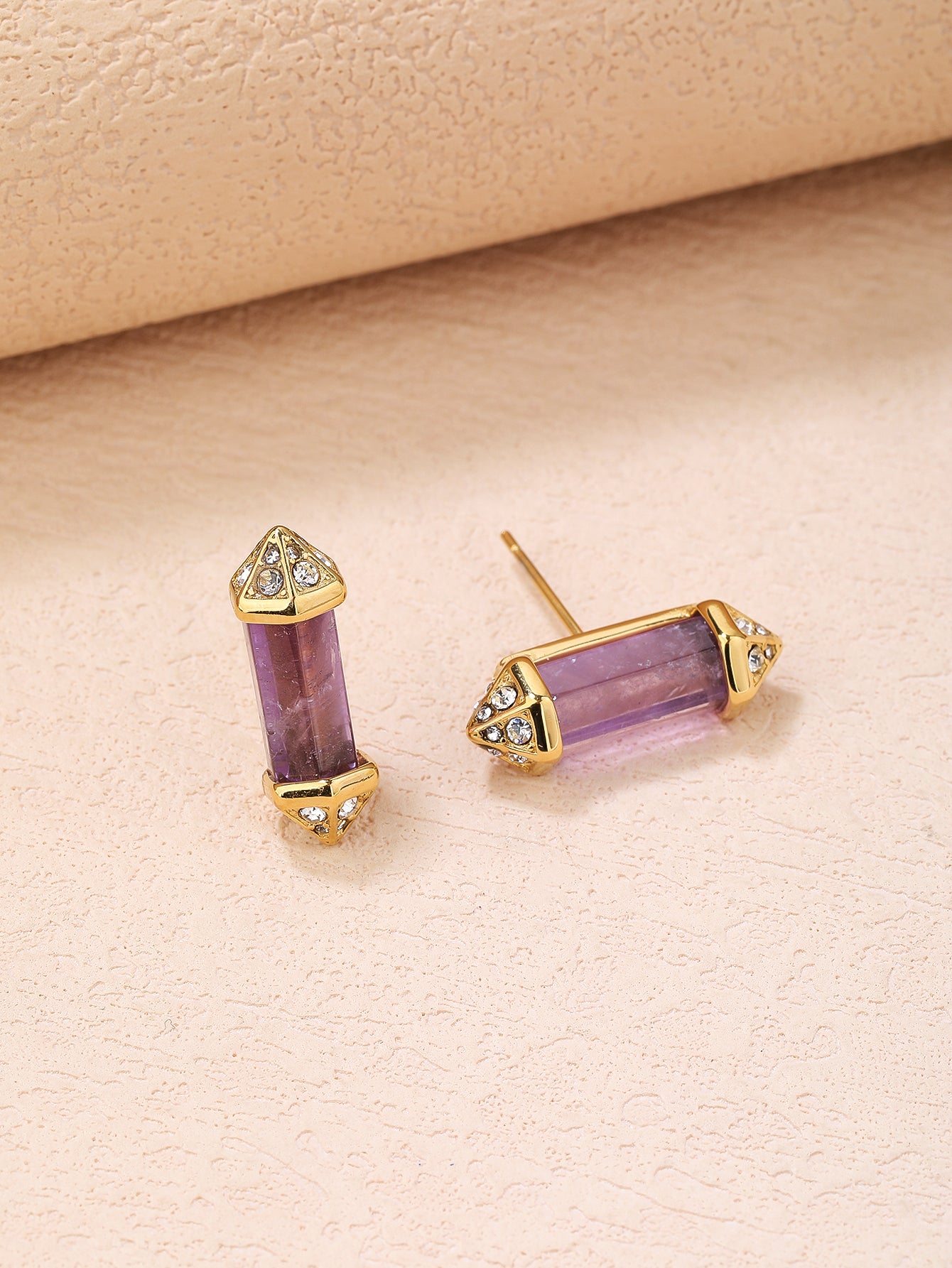 Stainless Steel Vintage Crystal Column Women's Earrings - YUZENG-jewelrystore.com