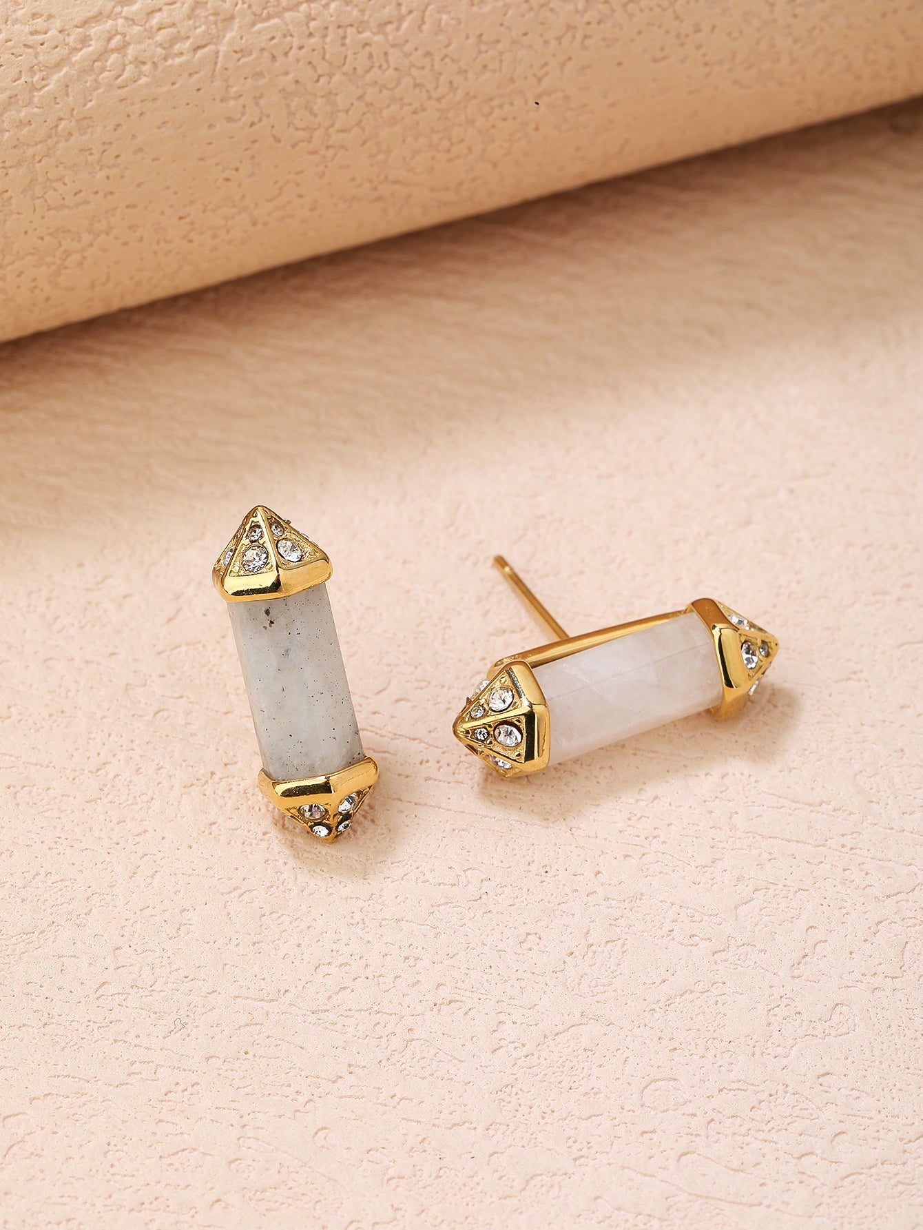 Stainless Steel Vintage Crystal Column Women's Earrings - YUZENG-jewelrystore.com