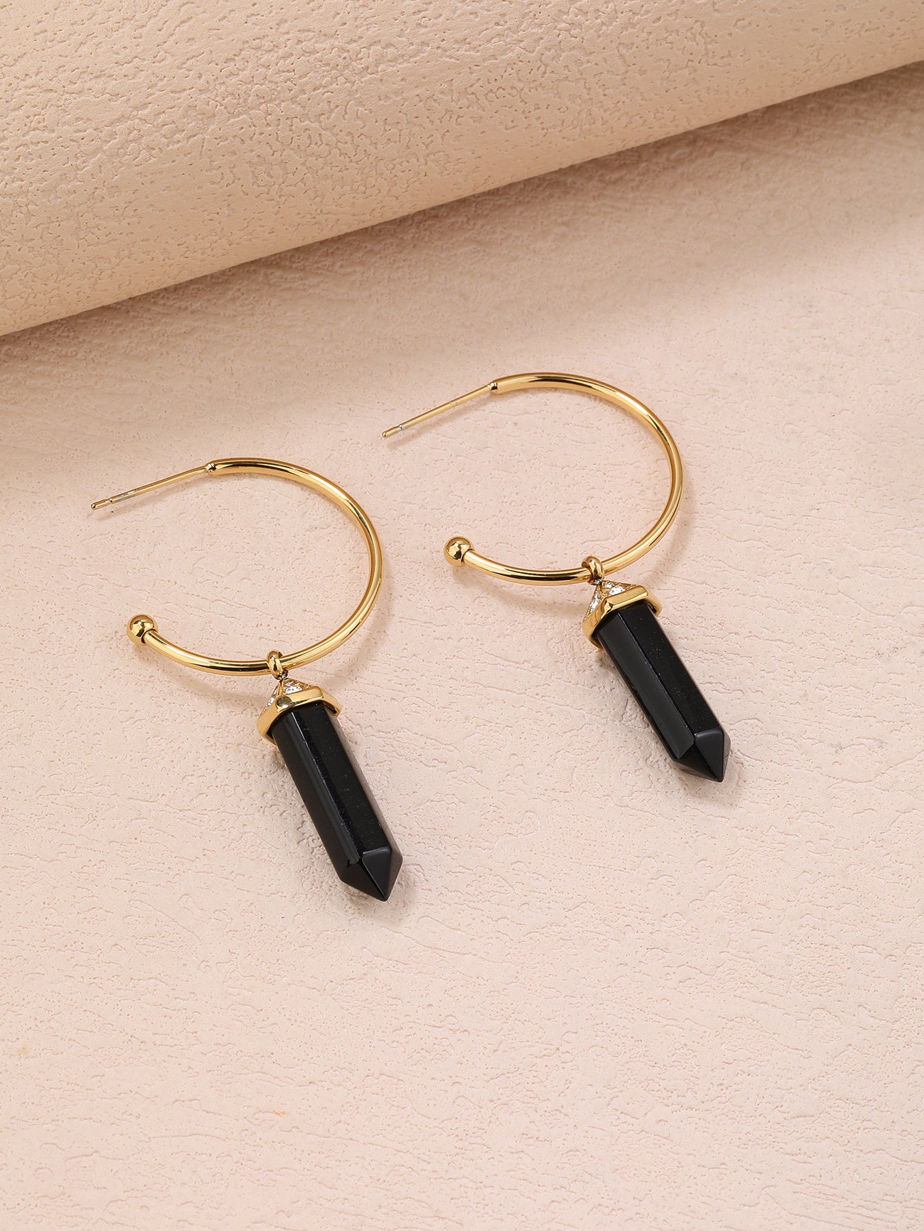 Stainless Steel Vintage Crystal Column Women's Earrings - YUZENG-jewelrystore.com