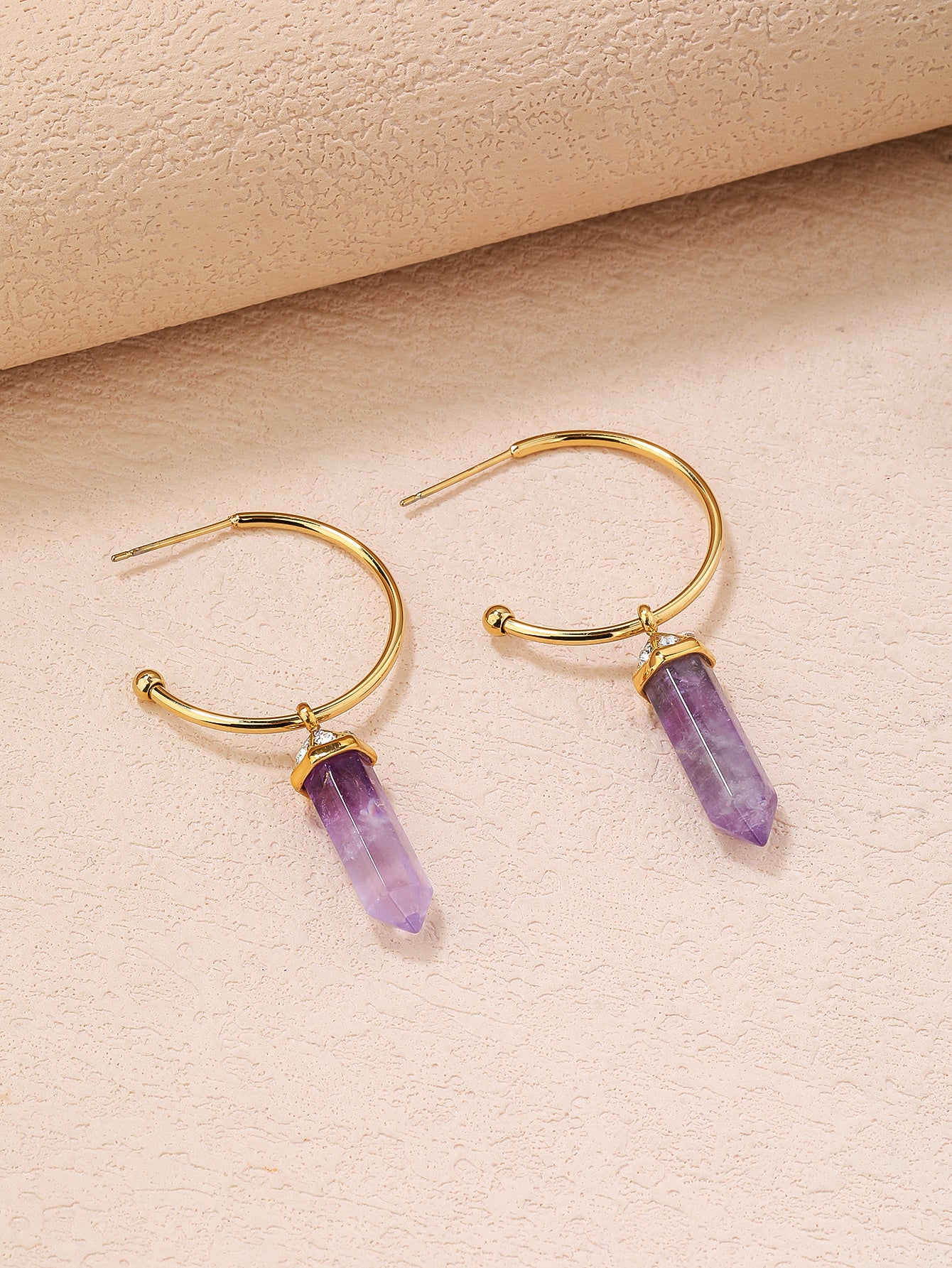 Stainless Steel Vintage Crystal Column Women's Earrings - YUZENG-jewelrystore.com