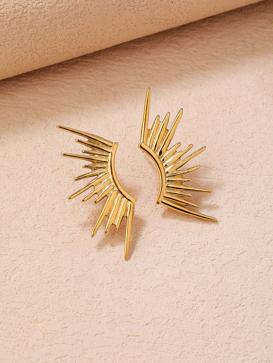 Stainless Steel Fashion Angel Wings Earrings - YUZENG-jewelrystore.com