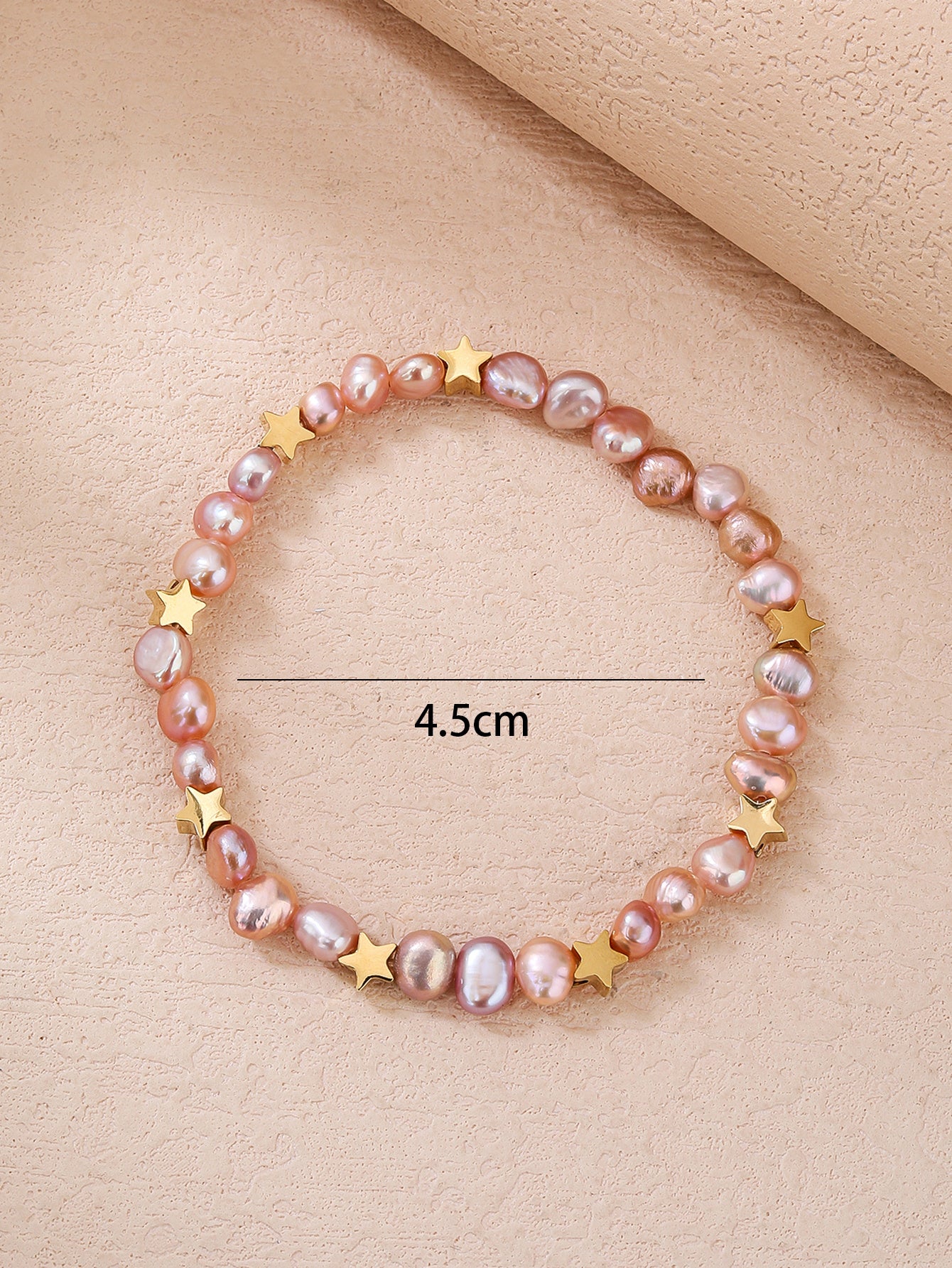 Adjustable Elastic Pink Freshwater Pearl Star Element Bracelet - Personalized, Fashionable, and Versatile Summer Style - Perfect for Everyday Looks! - YUZENG-jewelrystore.com