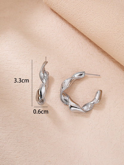 Stainless Steel Twist Earrings for Women - YUZENG-jewelrystore.com
