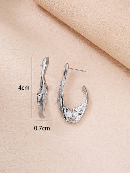 Stainless Steel Twist Earrings for Women - YUZENG-jewelrystore.com