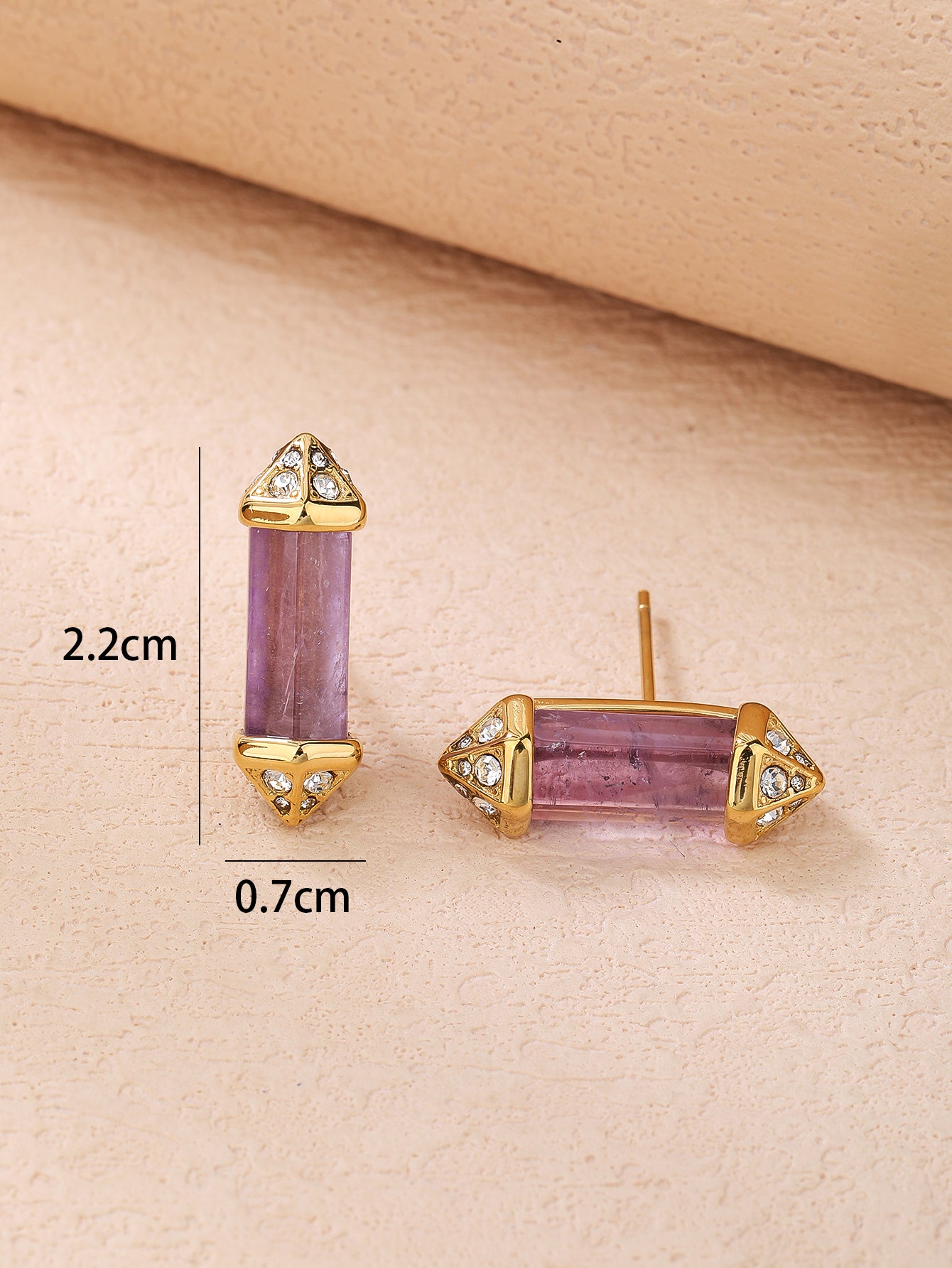 Stainless Steel Vintage Crystal Column Women's Earrings - YUZENG-jewelrystore.com