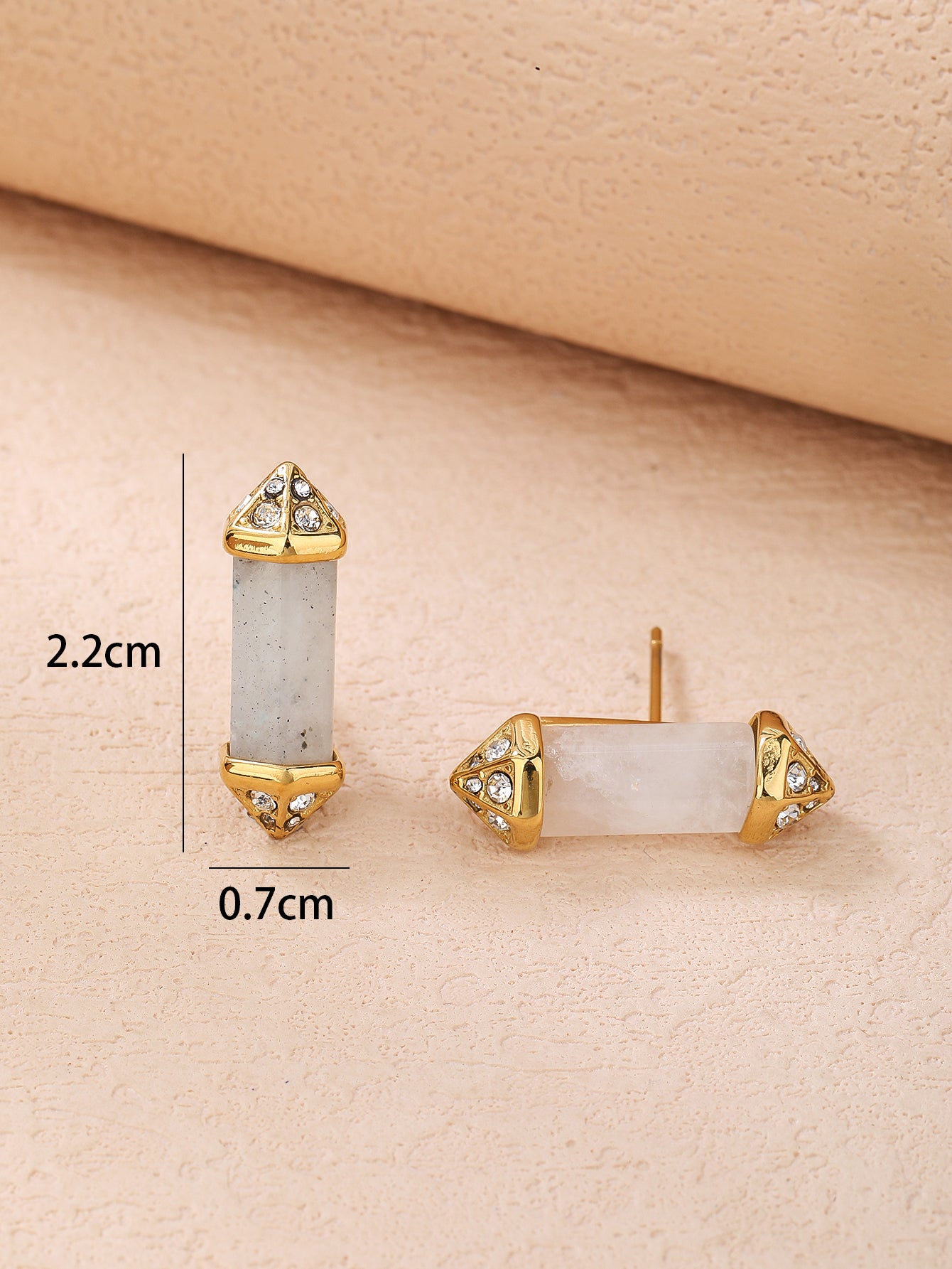 Stainless Steel Vintage Crystal Column Women's Earrings - YUZENG-jewelrystore.com