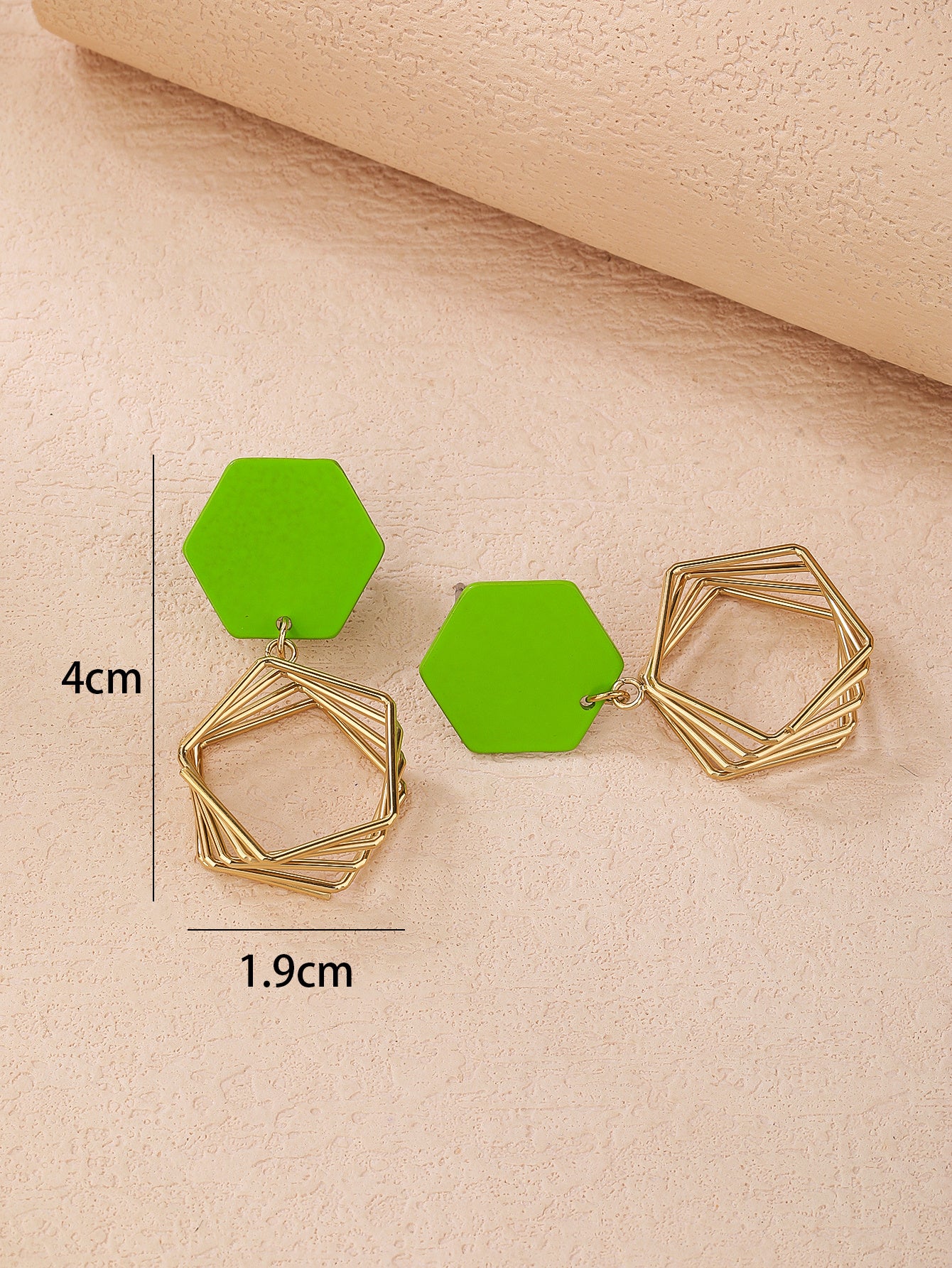 Stainless steel stylish painted geometric earrings - YUZENG-jewelrystore.com