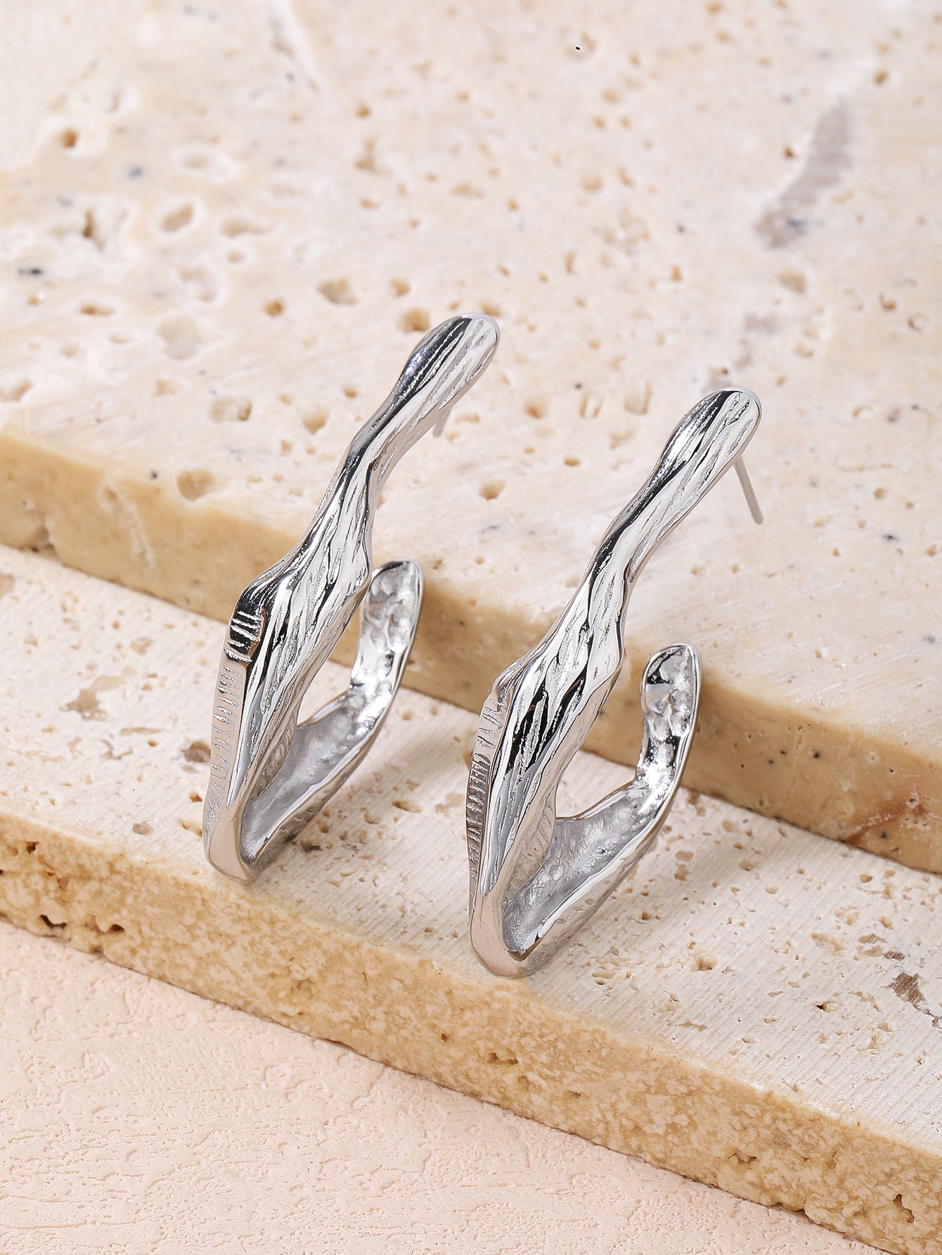 Stainless Steel Twist Earrings for Women - YUZENG-jewelrystore.com