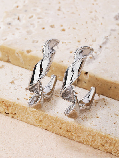 Stainless Steel Twist Earrings for Women - YUZENG-jewelrystore.com