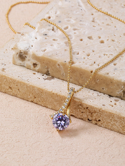 Stainless Steel Fashion Zircon Women's Pendant Necklace - YUZENG-jewelrystore.com