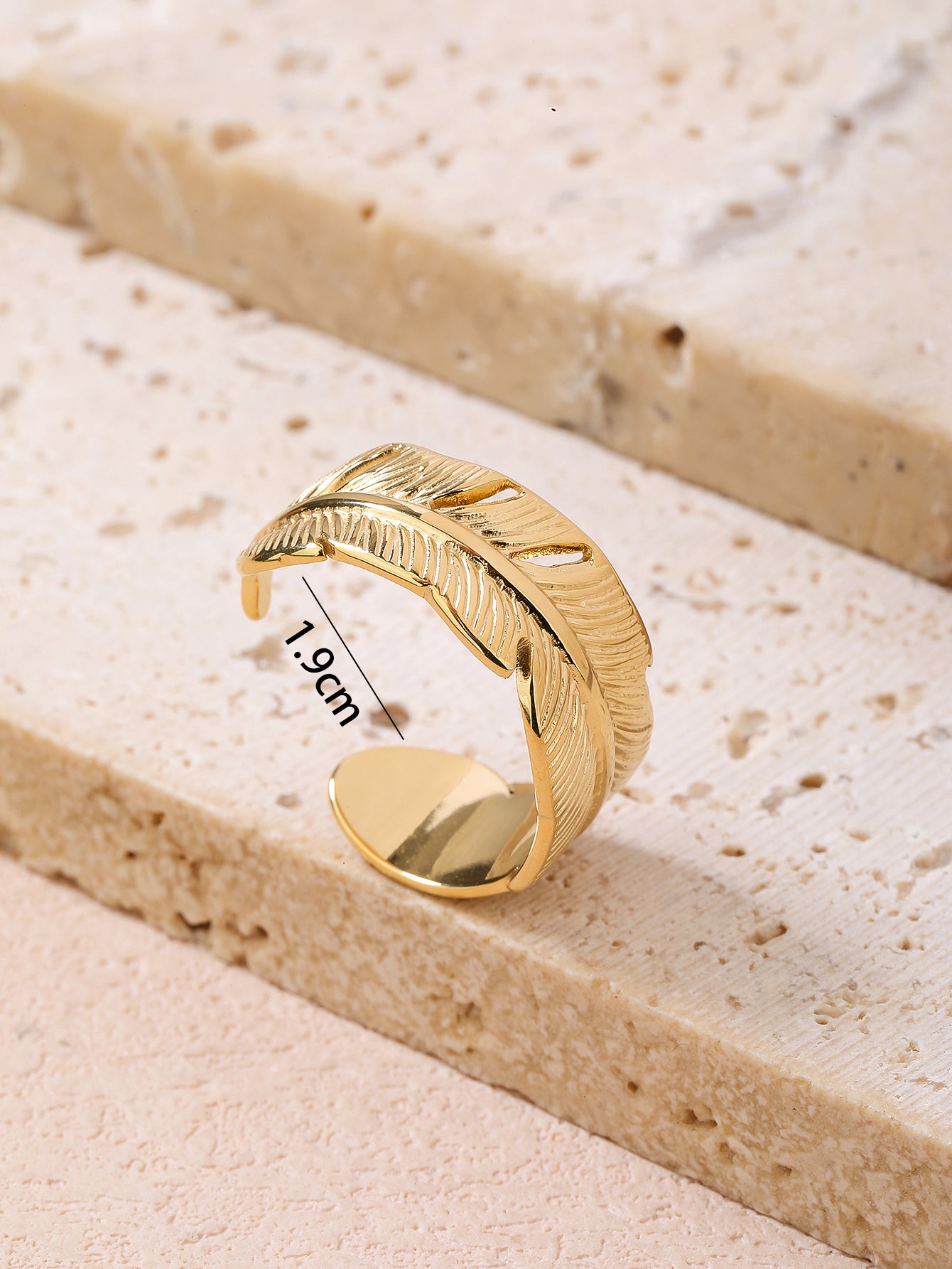 Fashion stainless steel 18k vintage open ring - YUZENG-jewelrystore.com