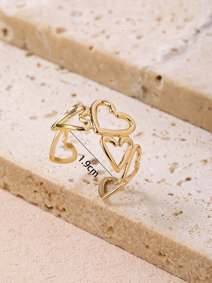 Fashion stainless steel 18k vintage open ring - YUZENG-jewelrystore.com