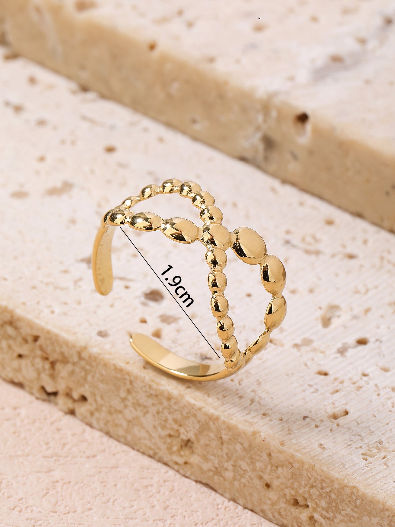 Fashion stainless steel 18k vintage open ring - YUZENG-jewelrystore.com