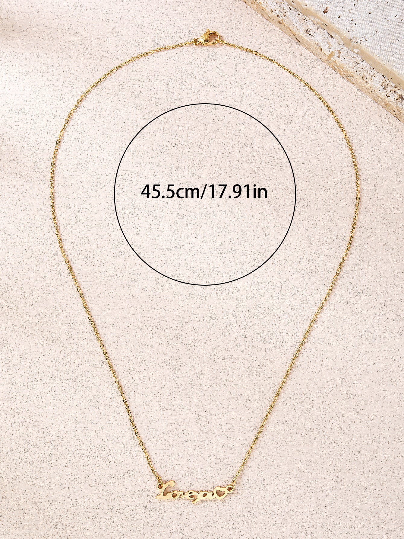 Fashion stainless steel 18k love you pendant necklace - YUZENG-jewelrystore.com