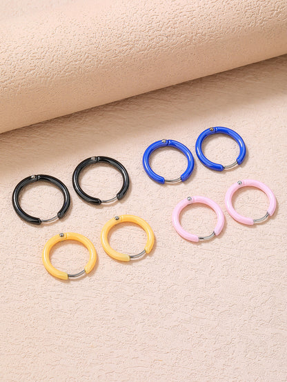Stainless Steel Fashion Colorful Dopamine Earrings - YUZENG-jewelrystore.com
