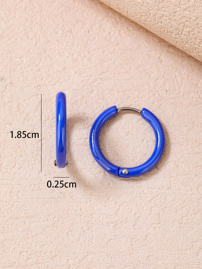 Stainless Steel Fashion Colorful Dopamine Earrings - YUZENG-jewelrystore.com