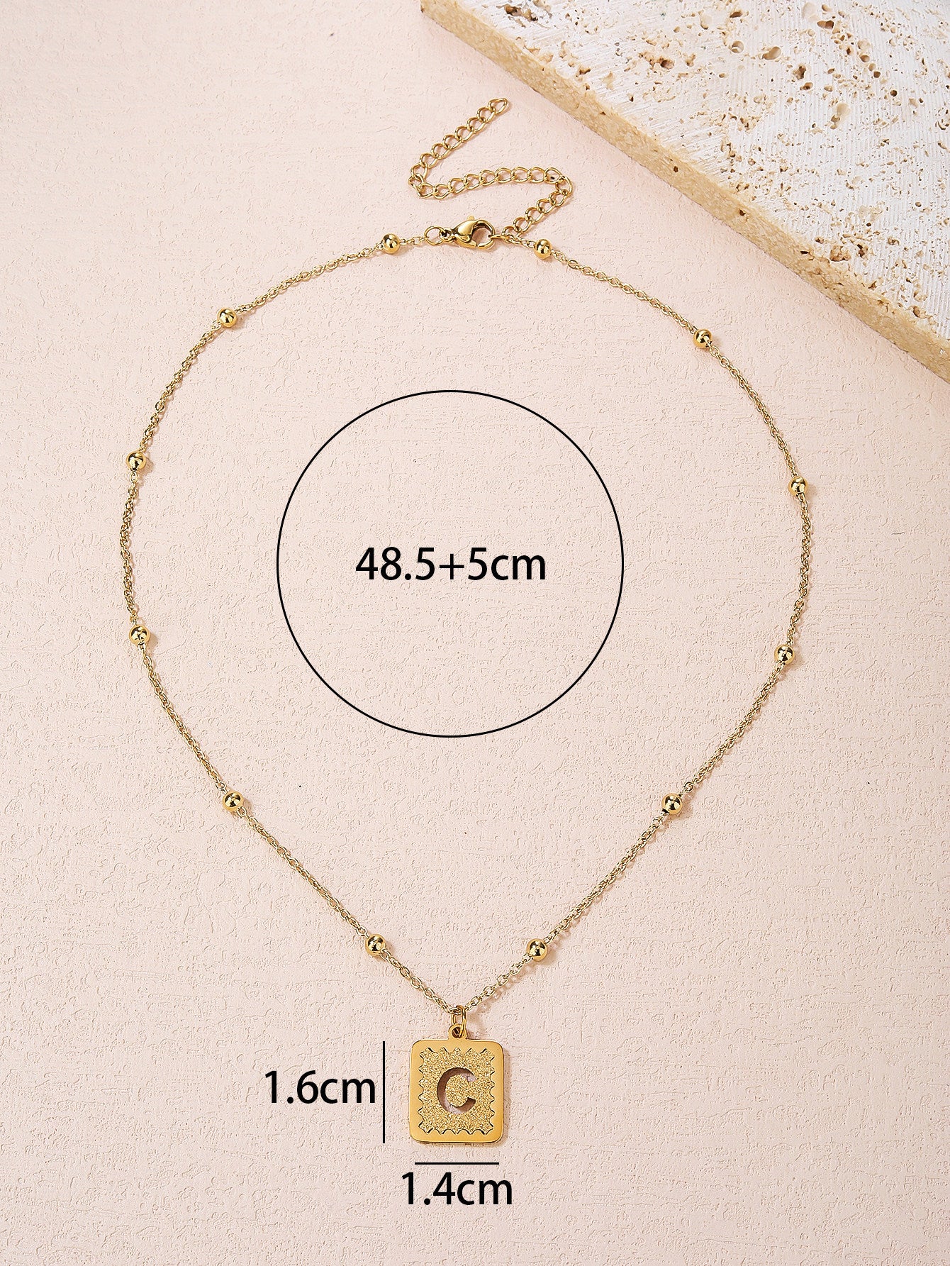 Stainless Steel Pendant Necklace for Women - Fashionable, Versatile, and Cute Letter Design with 18K Gold Plating - Perfect for Everyday Style! - YUZENG-jewelrystore.com