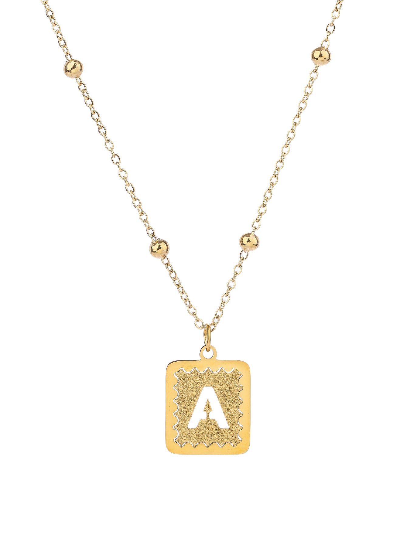 Stainless Steel Pendant Necklace for Women - Fashionable, Versatile, and Cute Letter Design with 18K Gold Plating - Perfect for Everyday Style! - YUZENG-jewelrystore.com