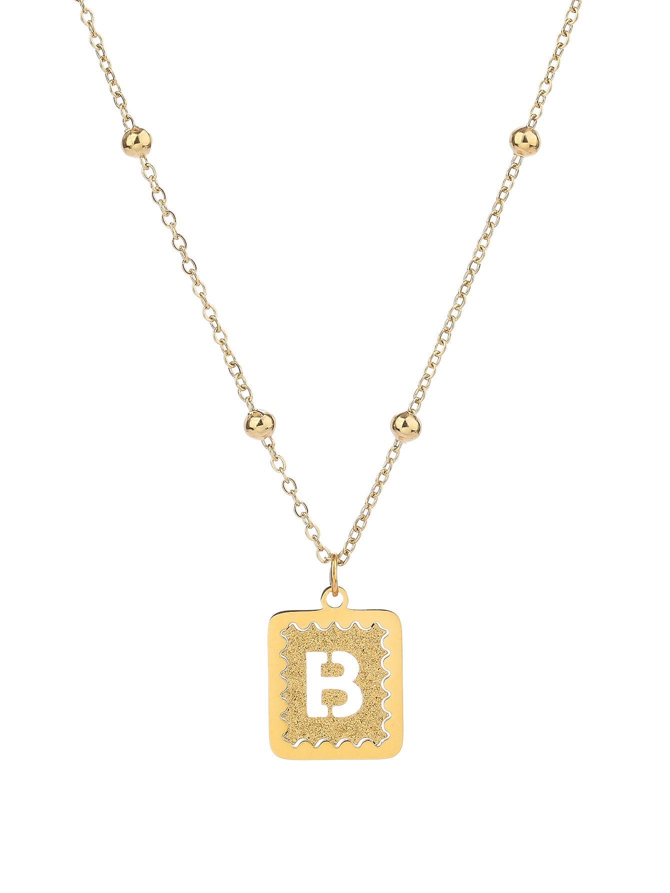 Stainless Steel Pendant Necklace for Women - Fashionable, Versatile, and Cute Letter Design with 18K Gold Plating - Perfect for Everyday Style! - YUZENG-jewelrystore.com