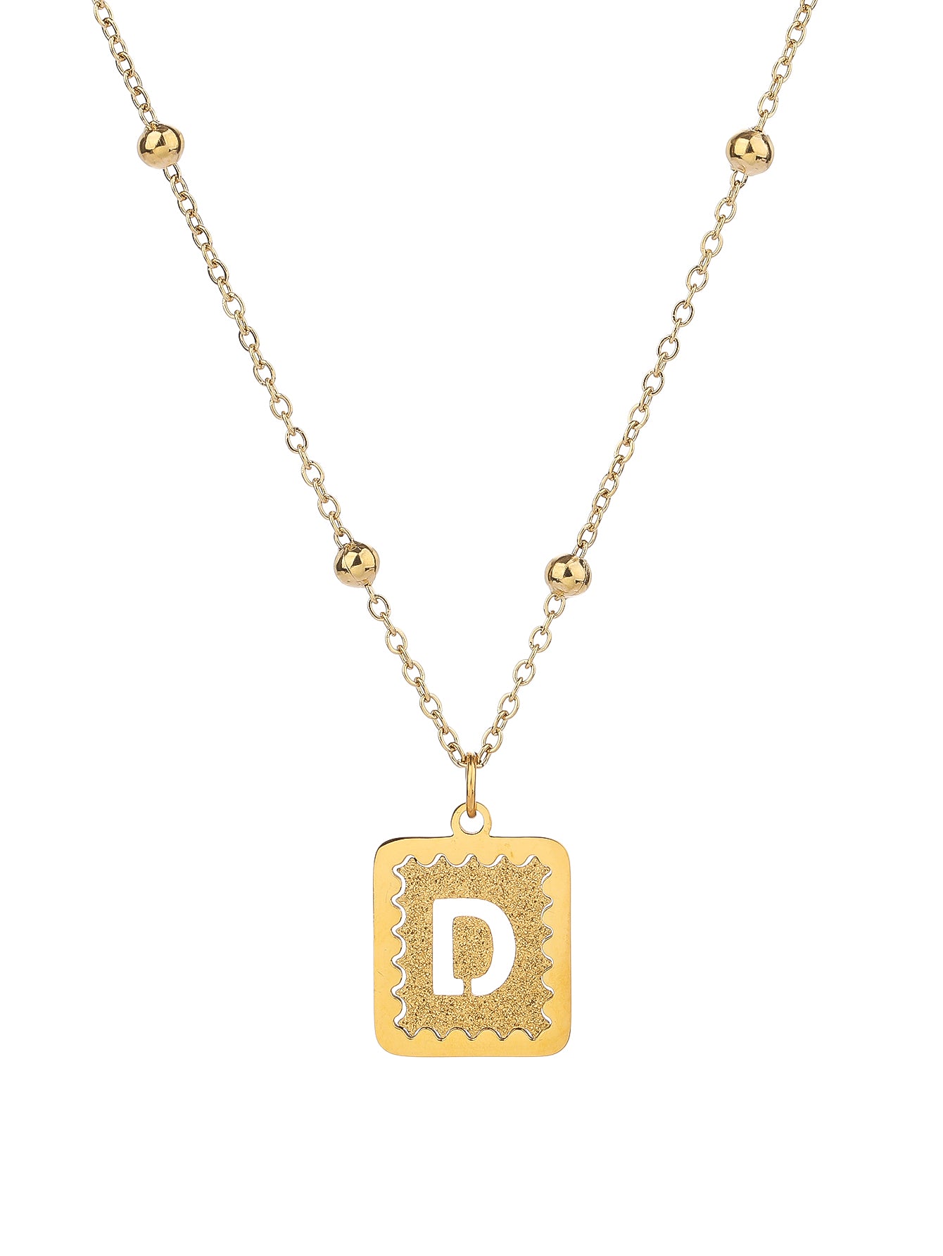 Stainless Steel Pendant Necklace for Women - Fashionable, Versatile, and Cute Letter Design with 18K Gold Plating - Perfect for Everyday Style! - YUZENG-jewelrystore.com