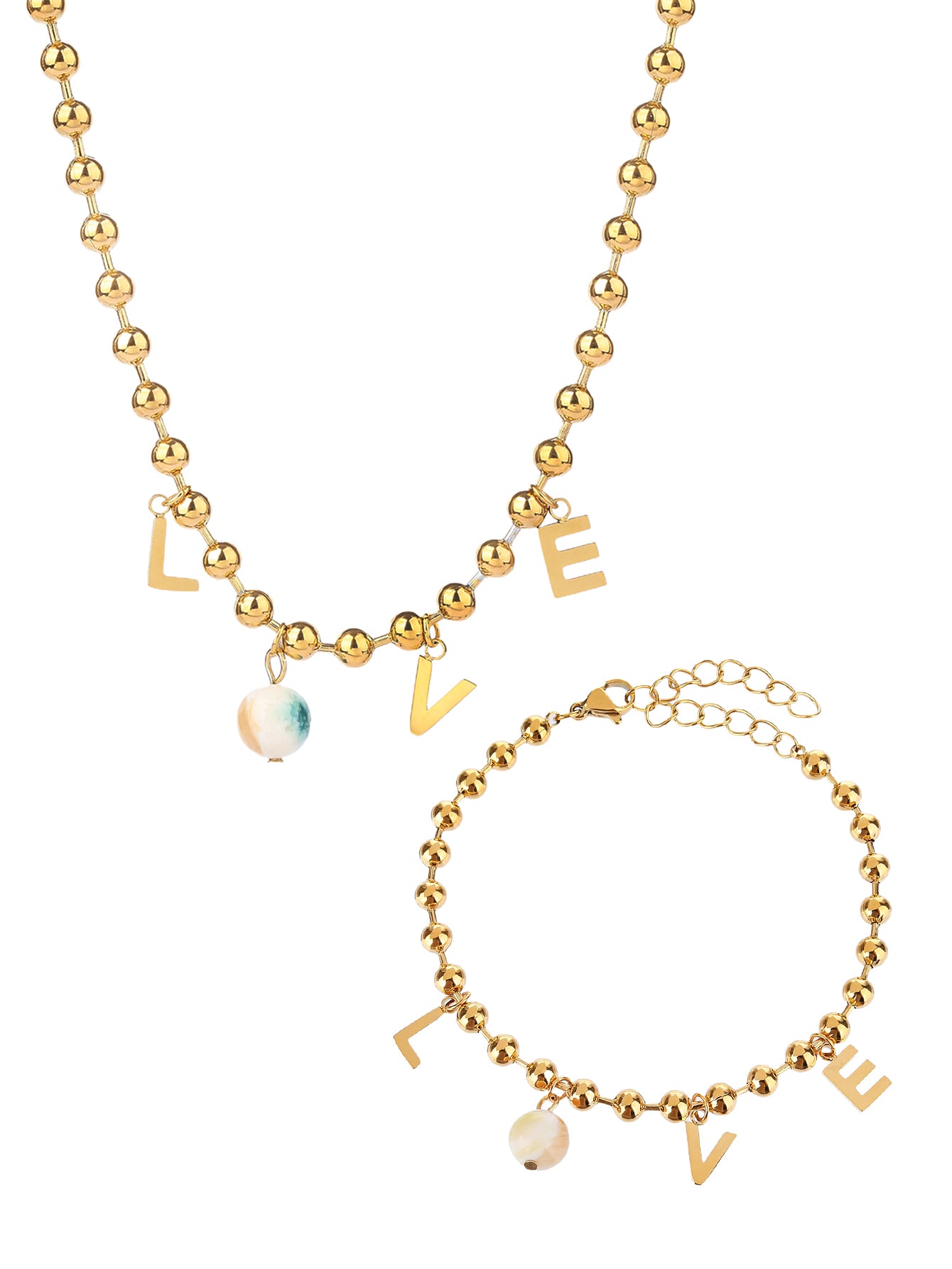 Set of Stylish and Personalized LOVE-themed Body Jewelry: Perfect for Dates, Dinners, Parties, and Daily Wear - YUZENG-jewelrystore.com