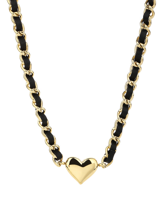 Stainless Steel Punk Heart Pendant Necklace Choker - YUZENG-jewelrystore.com