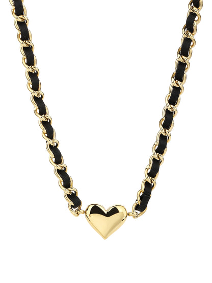 Stainless Steel Punk Heart Pendant Necklace Choker - YUZENG-jewelrystore.com