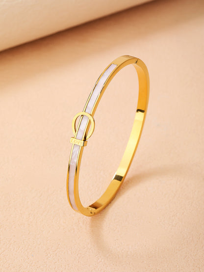 Bracelets for Women - 18k Gold bracelet - Love Bangle Bracelets, Non-Tarnish Gold Bangles, Stainless Steel Jewelry - Fashion Accessories for Women's Style - YUZENG-jewelrystore.com