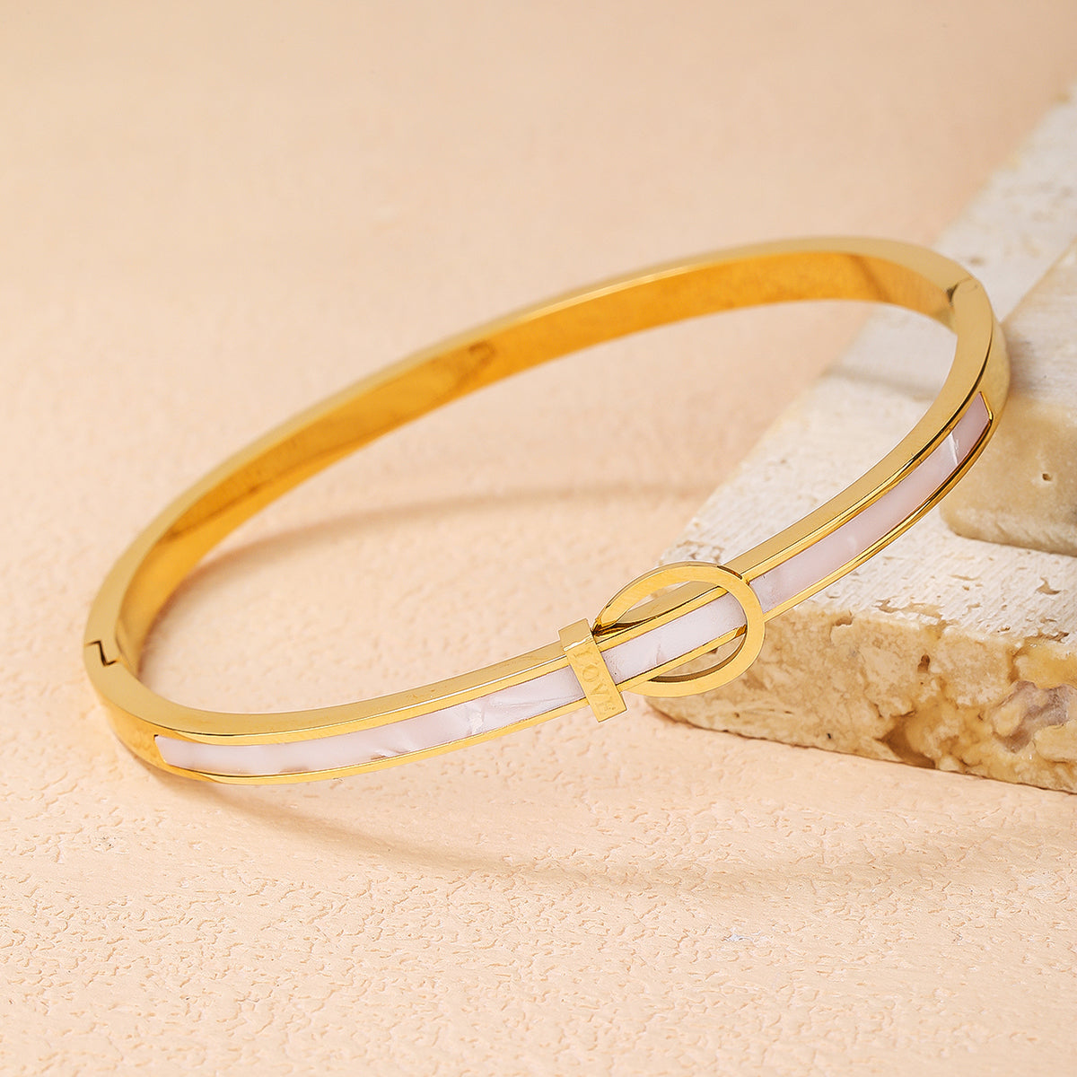 Bracelets for Women - 18k Gold bracelet - Love Bangle Bracelets, Non-Tarnish Gold Bangles, Stainless Steel Jewelry - Fashion Accessories for Women's Style - YUZENG-jewelrystore.com