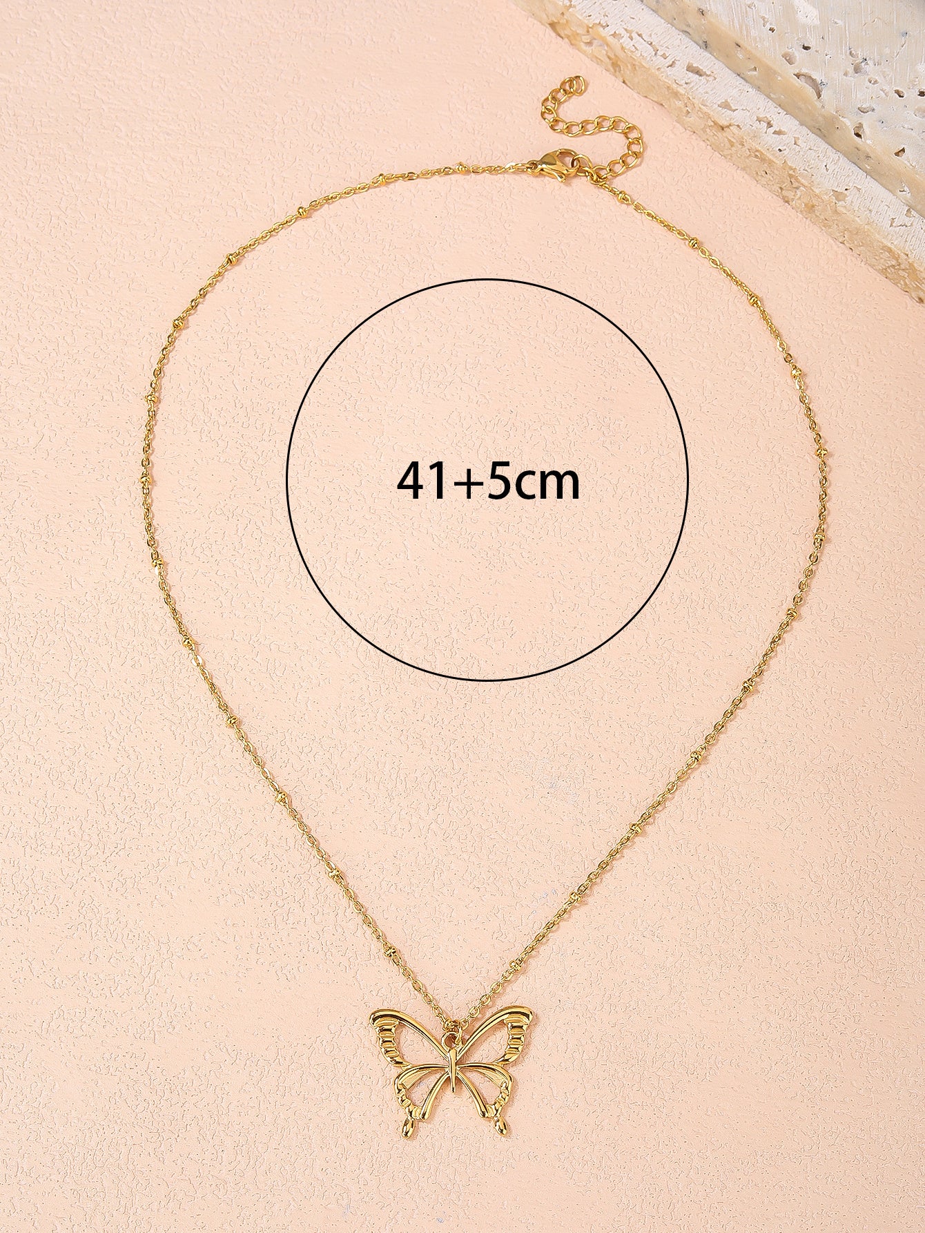 Fashion Stainless Steel 18k Butterfly Pendant Necklace for Women - YUZENG-jewelrystore.com