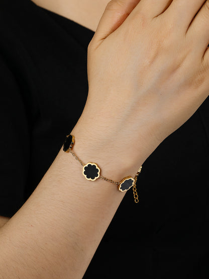 Stainless Steel Bracelet for Women - Stylish, Versatile, and Perfect for Everyday Fashion with a Touch of Four-Leaf Clover Charm! - YUZENG-jewelrystore.com