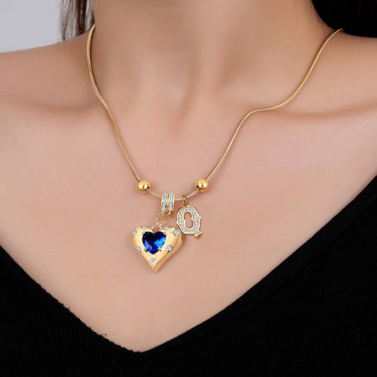 Gold Necklace for Women - Customized Name Pendant - Non-Tarnish Initial Jewelry - Trendy Letter Necklace - Gifts for Her - Love Necklace - YUZENG-jewelrystore.com