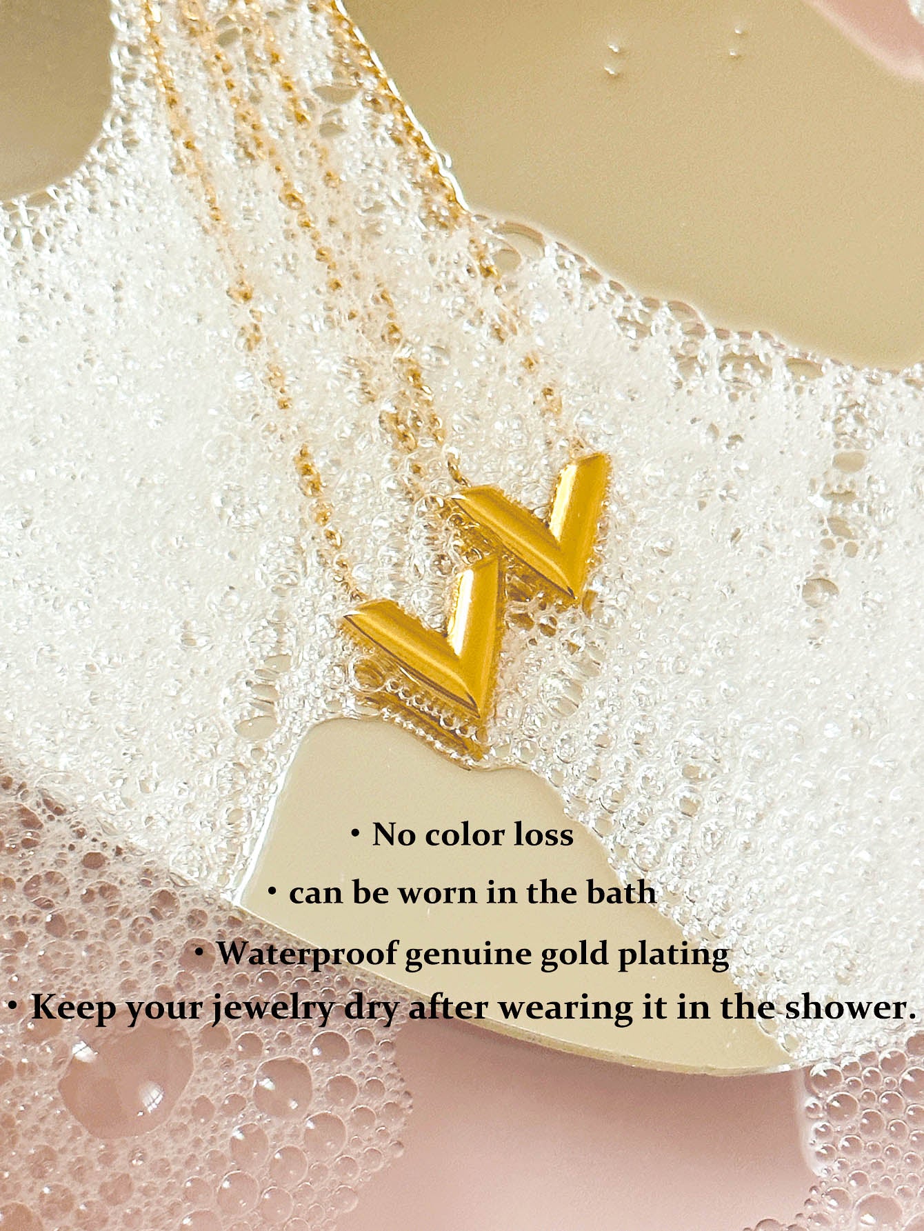 Stainless Steel Light Luxury Letter Pendant Necklace 18k Gold - YUZENG-jewelrystore.com