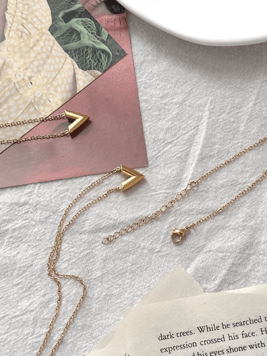Stainless Steel Light Luxury Letter Pendant Necklace 18k Gold - YUZENG-jewelrystore.com