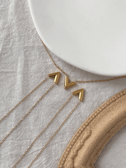 Stainless Steel Light Luxury Letter Pendant Necklace 18k Gold - YUZENG-jewelrystore.com